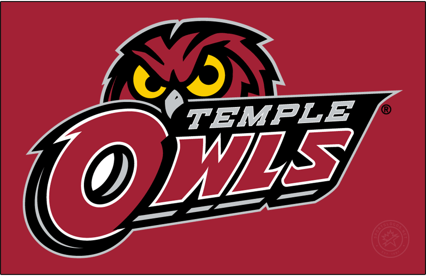 Temple Owls 2017-2020 Primary Dark Logo iron on transfers for clothing